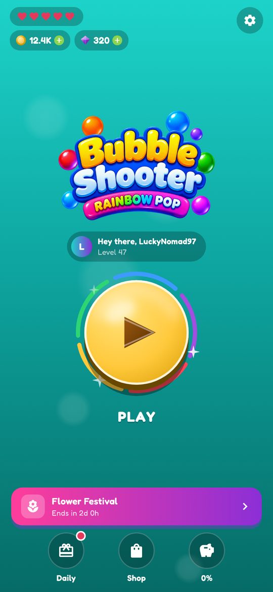 Bubble Shooter: Rainbow Pop screenshot 1
